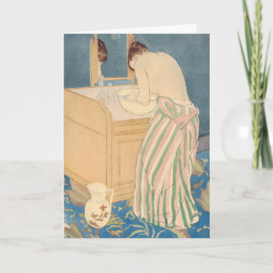 Mary Cassatt - Woman Bathing Card