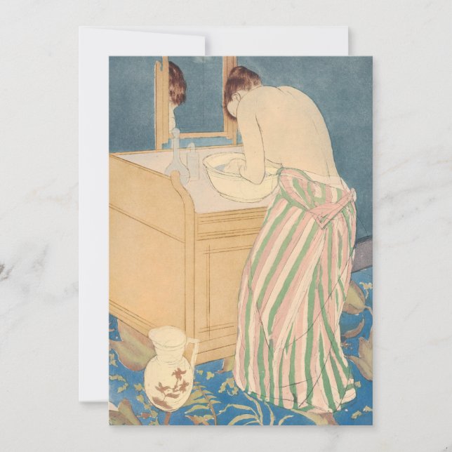 Mary Cassatt - Woman Bathing Invitation (Front)