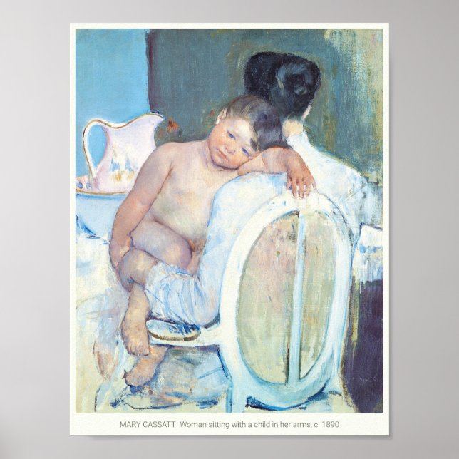 Mary Cassatt Woman sitting with child arms c1890 Poster (Front)