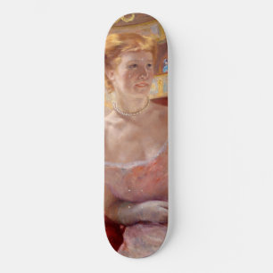 Mary Cassatt - Woman with Pearl Necklace in a Loge Skateboard