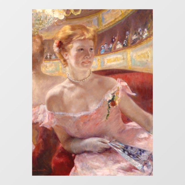 Mary Cassatt - Woman with Pearl Necklace in a Loge Window Cling (Sheet)