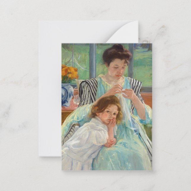 Mary Cassatt - Young Mother Sewing Card (Front)