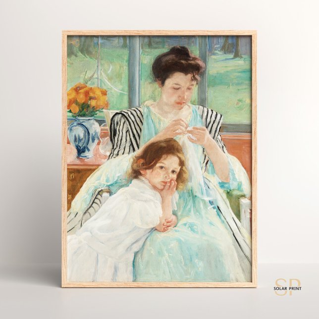 Mary Cassatt Young Mother Sewing Painting Art Poster (Creator Uploaded)