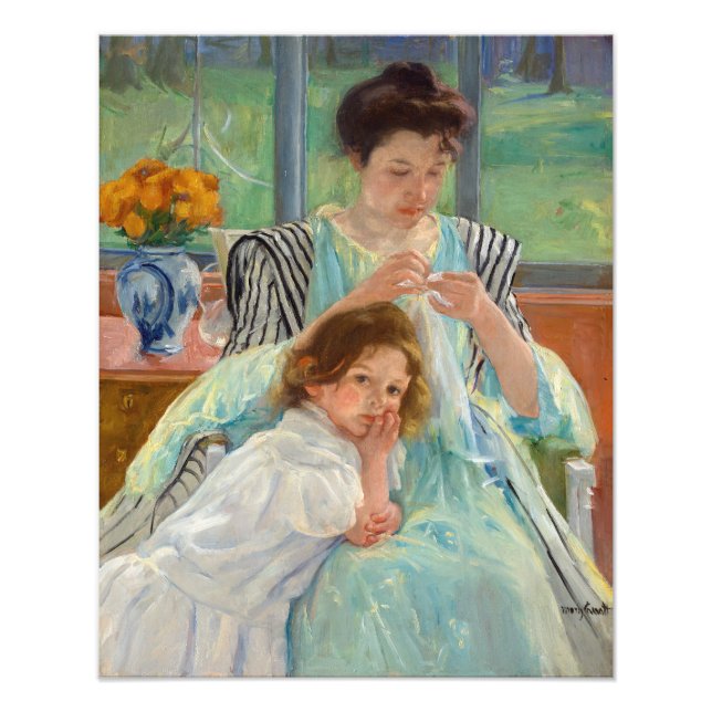 Mary Cassatt - Young Mother Sewing Photo Print (Front)