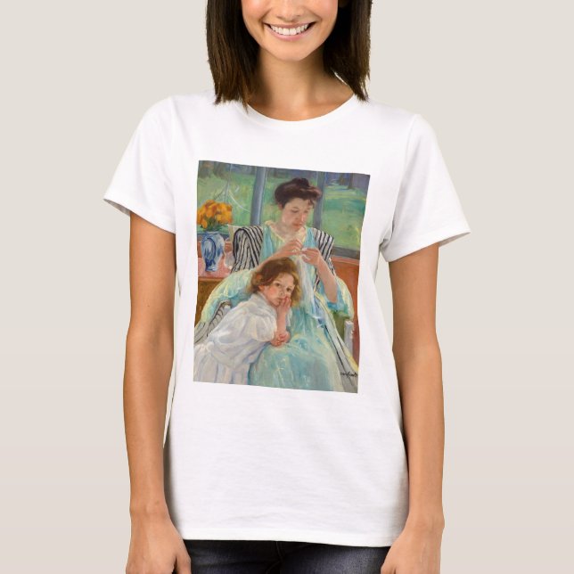 Mary Cassatt - Young Mother Sewing T-Shirt (Front)