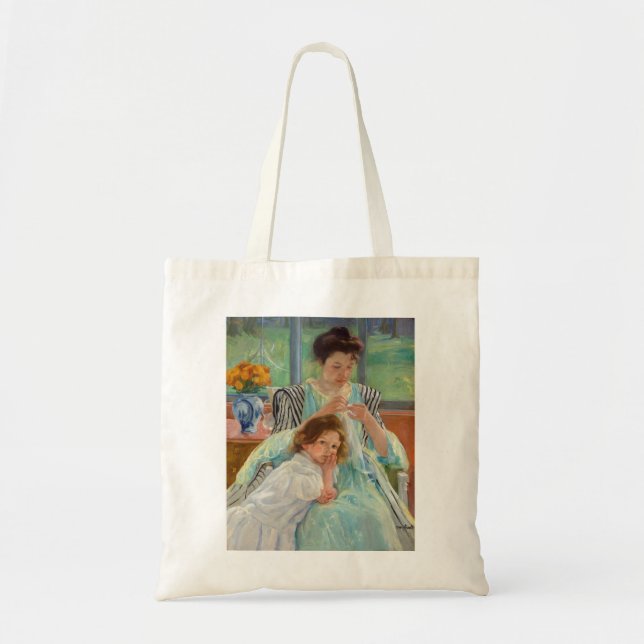 Mary Cassatt - Young Mother Sewing Tote Bag (Front)