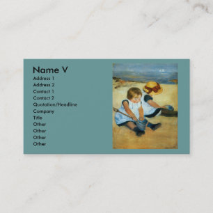 Mary Cassatt's Children on the Beach (1884) Business Card