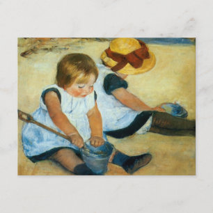 Mary Cassatt's Children on the Beach  (1884) Invitation