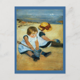Mary Cassatt's Children on the Beach  (1884) Postcard