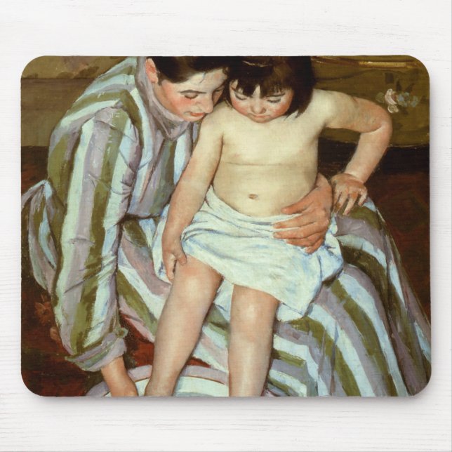 Mary Cassatt's The Child's Bath (circa 1892) Mouse Mat (Front)