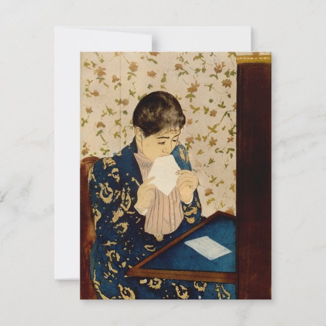 Mary Cassatt's The Letter (circa 1891) Invitation (Front)