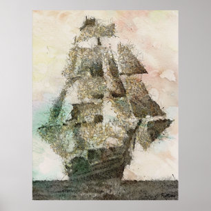 Mary Celeste -vintage art Poster