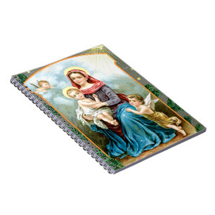 Mary Cherubs and Baby Jesus Notebook