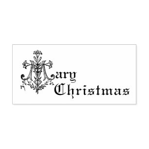 Mary Christmas Catholic Virgin Mary Cross Self-inking Stamp