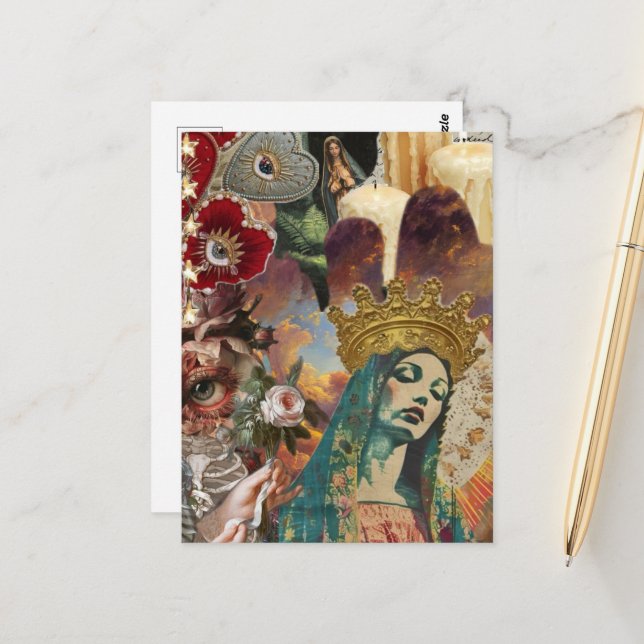 Mary Collage Postcard (Front/Back In Situ)