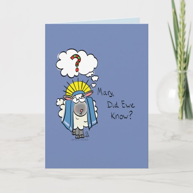 Mary Did Ewe Know  -  Funny Mouse Christmas Card (Front)