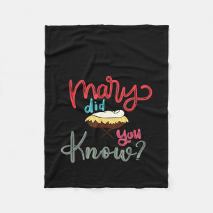 Mary Did You Know Christian Bible Verse Christmas Fleece Blanket