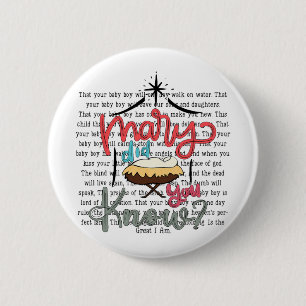 Mary Did You Know Christian Christmas Bible Verse 6 Cm Round Badge