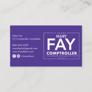 Mary Fay Business Cards