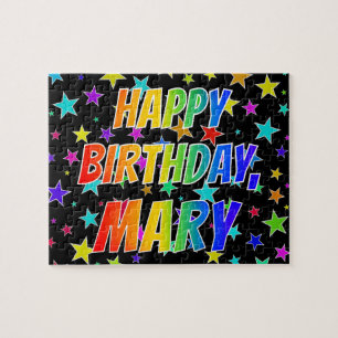 "MARY" First Name, Fun "HAPPY BIRTHDAY" Jigsaw Puzzle