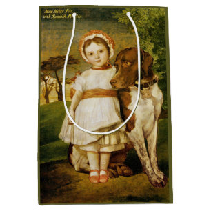 Mary Fox With Her Spanish Pointer Dog (G.F. Watts) Medium Gift Bag