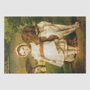 Mary Fox With Her Spanish Pointer Dog (G.F. Watts) Tissue Paper