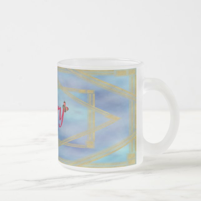 Mary Frosted Glass Coffee Mug (Right)