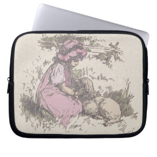 Mary Had a Little Lamb Nursery Rhyme Laptop Sleeve