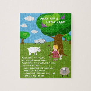 Mary Had a Little Lamb Nursery Rhyme Puzzle