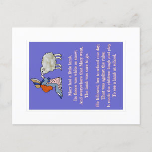 Mary Had a Little Lamb Postcard