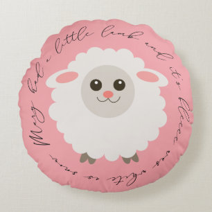 Mary Had A Little Lamb Round Pillow