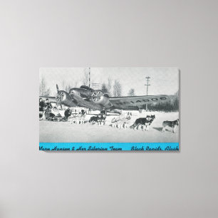 Mary Hansen & Siberians w/ Aeroplane Canvas Print
