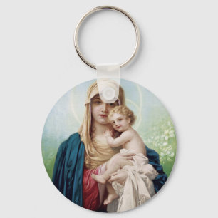 Mary holding Jesus Key Ring