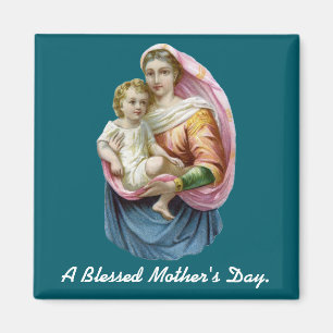 Mary Holding Jesus Mother's Day Magnet