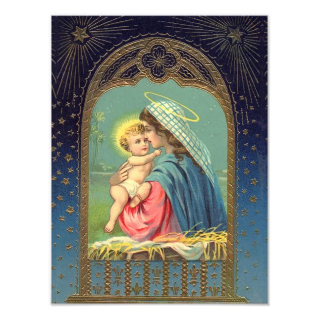 Mary Holding The Baby Jesus Photo Print (Front)