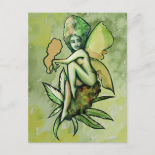 Mary Jane Fairy Green Goddess Toker Postcard