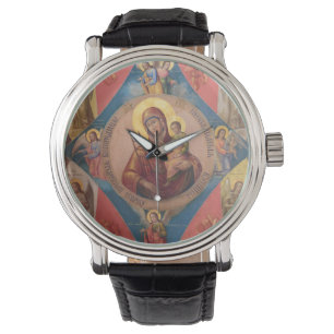 Mary, Jesus, And Angels Watch