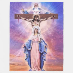 MARY, JESUS and GOD Fleece Blanket