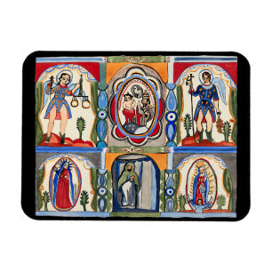 Mary Jesus Christ Religious folk art Painting  Magnet