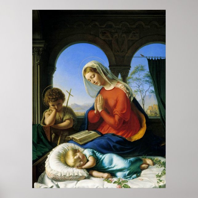 Mary, Jesus, & John the Baptist Poster (Front)