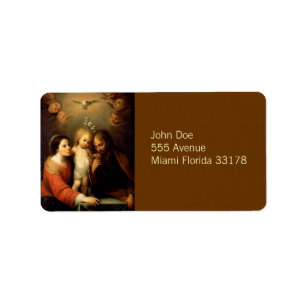 Mary, Jesus, & Joseph Label