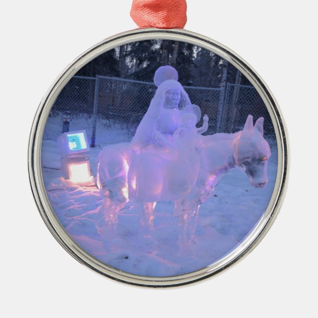 Mary Jesus Metal Tree Decoration (Front)