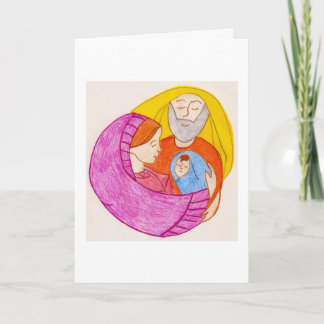 mary, joseph and baby jesus holiday card