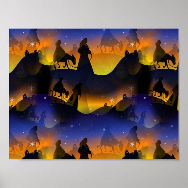 Mary & Joseph Christmas Nativity Poster (Front)