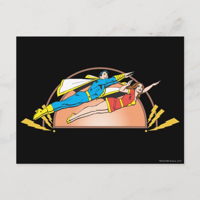 Mary & Junior Fly Postcard (Front)