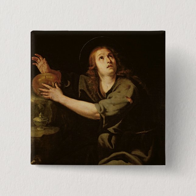 Mary Magdalene 15 Cm Square Badge (Front)