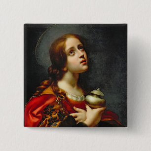 Mary Magdalene, 1660-70 (oil on canvas) 15 Cm Square Badge