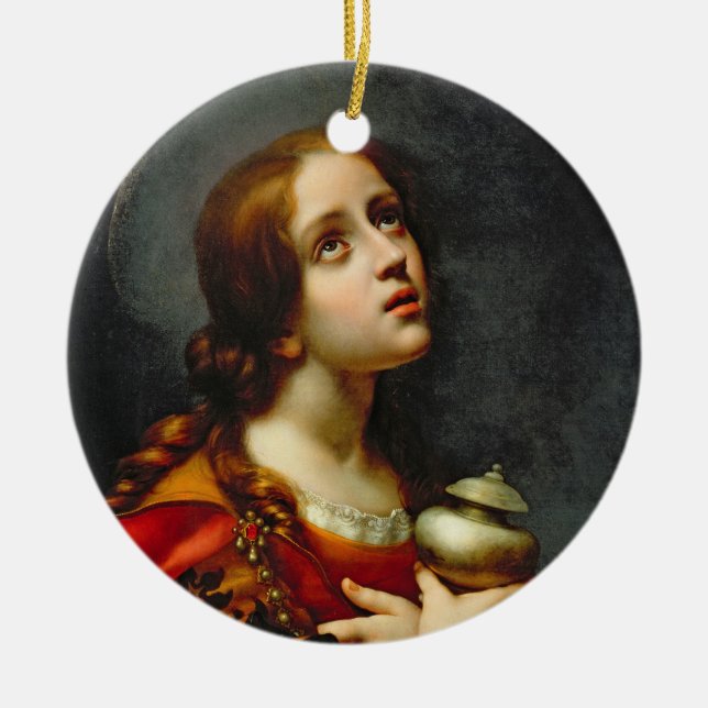 Mary Magdalene, 1660-70 (oil on canvas) Ceramic Tree Decoration (Front)