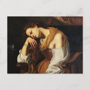 Mary Magdalene as Melancholy by Artemisia Gentiles Postcard