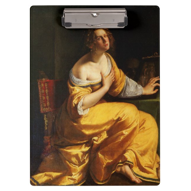 Mary Magdalene (by Artemisia Gentileschi) Clipboard (Front)